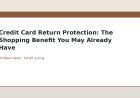Credit Card Return Protection: The Shopping Benefit You May Already Have