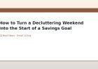 How to Turn a Decluttering Weekend Into the Start of a Savings Goal