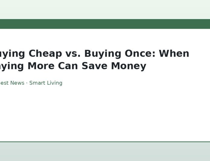 Buying Cheap vs. Buying Once: When Paying More Can Save Money