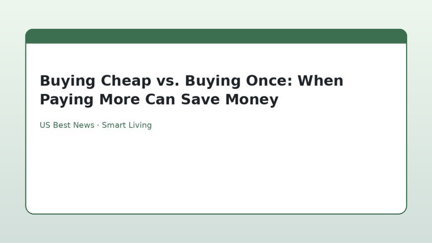 Buying Cheap vs. Buying Once: When Paying More Can Save Money