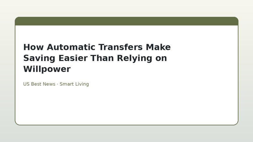 How Automatic Transfers Make Saving Easier Than Relying on Willpower