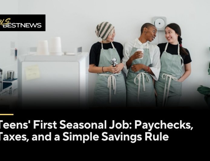 Teens' First Seasonal Job: Paychecks, Taxes, and a Simple Savings Rule